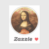 Mona Lisa Heart Valentine's Day Kiss Sticker (Vel)