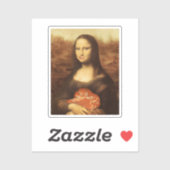 Mona Lisa Heart Valentine's Day Kiss Sticker (Vel)
