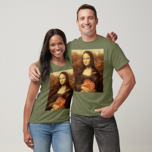 Mona Lisa Heart Valentine's Day Kiss T-shirt (Unisex)