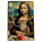 Mona Lisa &her cat - Summer vibes \ Medium Cadeauzakje (Voorkant)