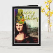 Mona Lisa - Het meisje van de geboorte Kaart (Gele Bloem)