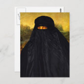 Mona Lisa Hidden Behind Burqa Briefkaart (Voorkant / Achterkant)