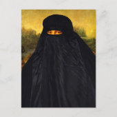 Mona Lisa Hidden Behind Burqa Briefkaart (Voorkant)