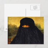 Mona Lisa Hidden Behind Burqa Briefkaart (Voorkant / Achterkant)