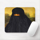 Mona Lisa Hidden Behind Burqa Muismat (Met muis)