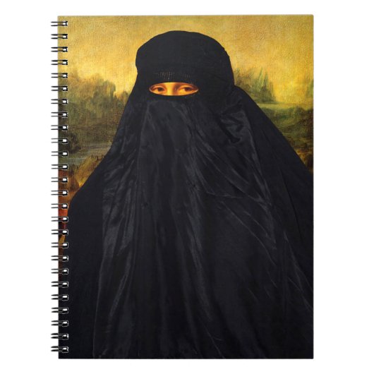 Mona Lisa Hidden Behind Burqa Notitieboek (Voorkant)