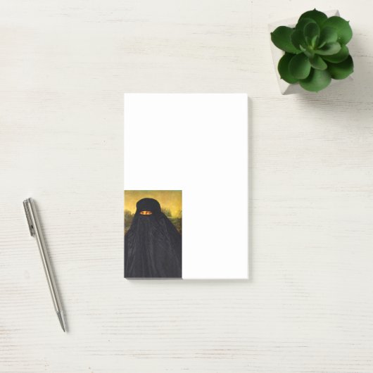 Mona Lisa Hidden Behind Burqa Post-it® Notes (Kantoor)