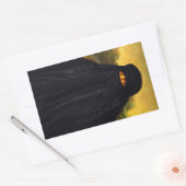 Mona Lisa Hidden Behind Burqa Rechthoekige Sticker (Envelop)