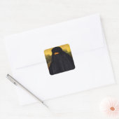 Mona Lisa Hidden Behind Burqa Vierkante Sticker (Envelop)
