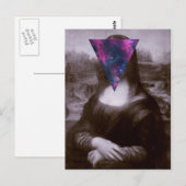 Mona lisa hipster briefkaart (Voorkant / Achterkant)