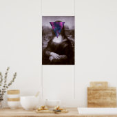 Mona lisa hipster. poster (Keuken)