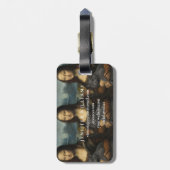 Mona Lisa Holding Elegant Gray Cat                 Bagagelabel (Achterkant verticaal)