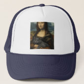 Mona Lisa Holding Elegant Gray Cat                 Trucker Pet (Voorkant)