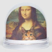 Mona Lisa holding her cat pet Leonardo da Vinci  Sneeuwbol (Voorkant)