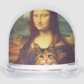Mona Lisa holding her cat pet Leonardo da Vinci  Sneeuwbol (Achterkant)
