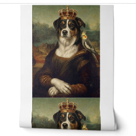 Mona Lisa-hond met Cockatiel-papegaai Behang