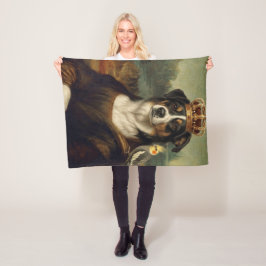 Mona Lisa-hond met Cockatiel-papegaai fleece deken