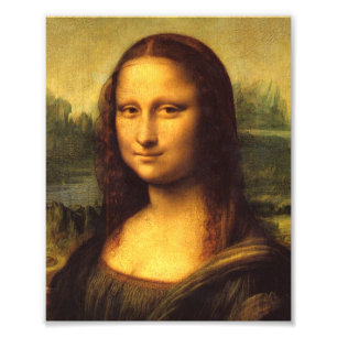 Mona Lisa Hoofd Detail - Leonardo Da Vinci Foto Afdruk