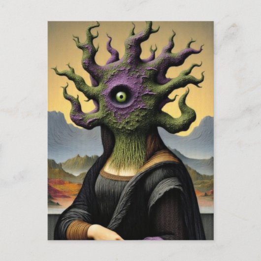 Mona Lisa Horror Briefkaart (Voorkant)