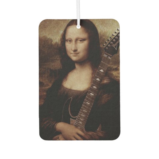 Mona Lisa houdt een gitaar vast Luchtverfrisser (Voorkant)