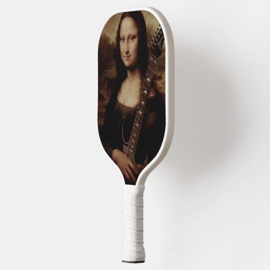 Mona Lisa houdt een gitaar vast Pickleball Paddle (Links)