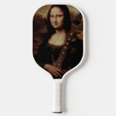 Mona Lisa houdt een gitaar vast Pickleball Paddle (Achterkant)