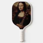 Mona Lisa houdt een gitaar vast Pickleball Paddle (Voorkant)