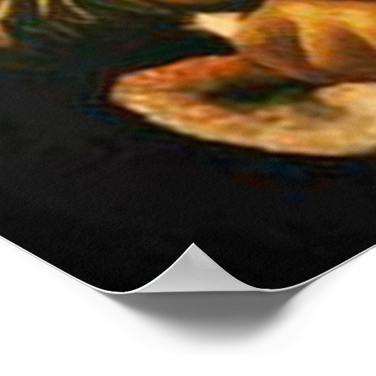 Mona Lisa houdt een pug vol, Pug-liefhebbers Poster (Hoek)