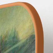 Mona Lisa houdt haar kattehuisdier Leonardo da Vin Pickleball Paddle (Links Detail)