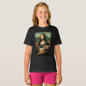 Mona Lisa houdt haar kattekattenliefhebbers vast T-shirt (Voorkant volledig)