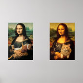 Mona Lisa houdt haar katten vast Muurkunst Sets (Voorkant)