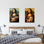 Mona Lisa houdt haar katten vast Muurkunst Sets (Slaapkamer)