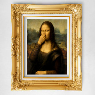 Mona Lisa houdt haar neus dicht Perfect Poster