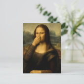 Mona Lisa houdt haar neus nr. 2 Briefkaart (Staand voorkant)