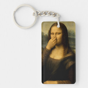 Mona Lisa houdt haar neus nummer 2 Sleutelhanger