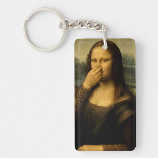Mona Lisa houdt haar neus nummer 2 Sleutelhanger (Voorkant)
