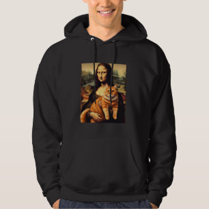 Mona lisa houdt kattenvoer kat voor kattenliefhebb hoodie
