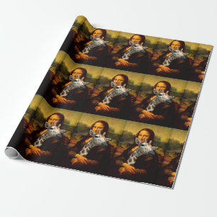 Mona Lisa houdt van giraffen Cadeaupapier