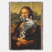 Mona Lisa houdt van Giraffes Deken (Voorkant Verticaal)