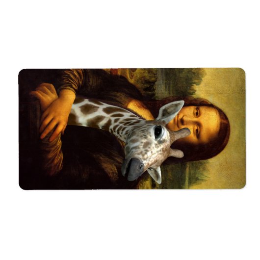 Mona Lisa houdt van Giraffes Etiket (Voorkant)