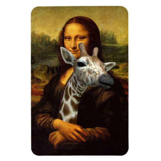 Mona Lisa houdt van Giraffes Magneet (Verticaal)