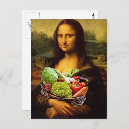Mona Lisa houdt van groenten Briefkaart (Voorkant / Achterkant)