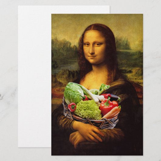 Mona Lisa houdt van groenten Briefpapier (Voorkant / Achterkant)