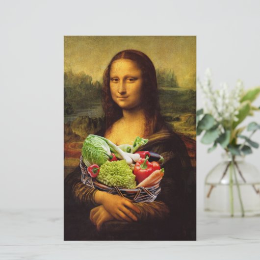 Mona Lisa houdt van groenten Briefpapier (Staand voorkant)