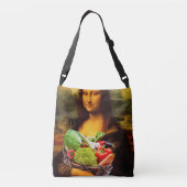 Mona Lisa houdt van groenten Crossbody Tas (Achterkant)