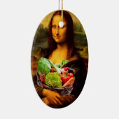 Mona Lisa houdt van groenten Keramisch Ornament (Rechts)