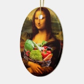 Mona Lisa houdt van groenten Keramisch Ornament (Links)
