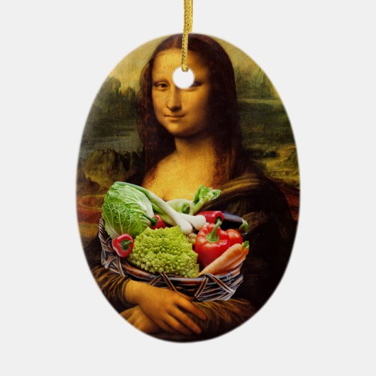 Mona Lisa houdt van groenten Keramisch Ornament (Voorkant)