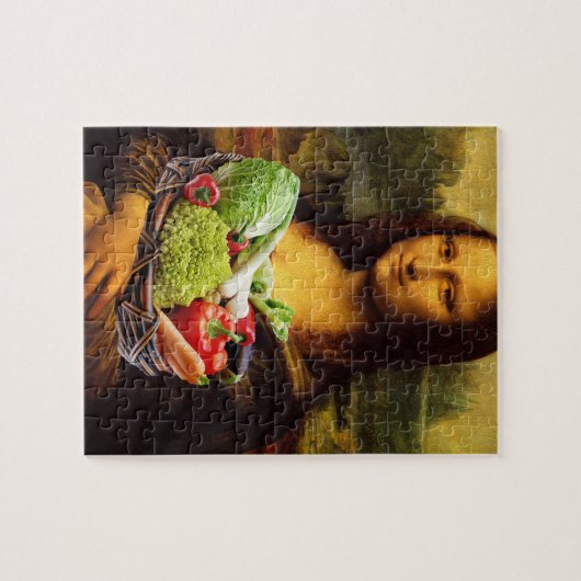 Mona Lisa houdt van groenten Legpuzzel (Horizontaal)