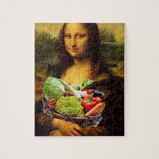 Mona Lisa houdt van groenten Legpuzzel (Verticaal)